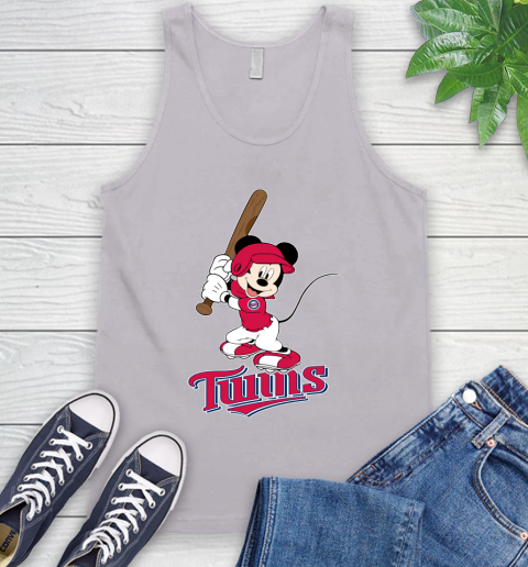 MLB Baseball Minnesota Twins Cheerful Mickey Mouse Shirt Tank Top 4