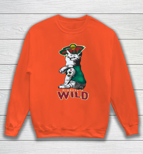 NHL My Cat Loves Minnesota Wild Hockey Sweatshirt 3