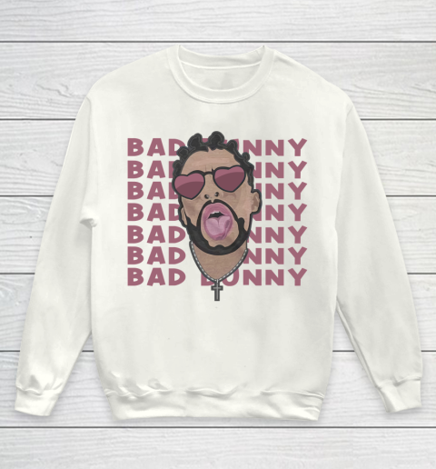 Head Bad Bunny Rapper gift for fans Youth Sweatshirt