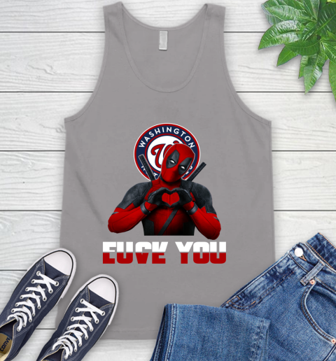 MLB Washington Nationals Deadpool Love You Fuck You Baseball Sports Tank Top 3