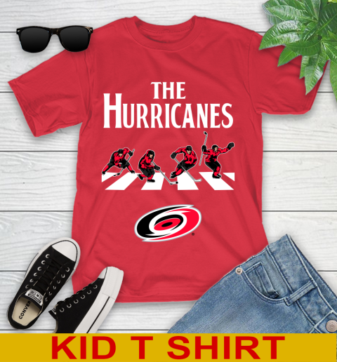 NHL Hockey Carolina Hurricanes The Beatles Rock Band Shirt Youth T-Shirt 11