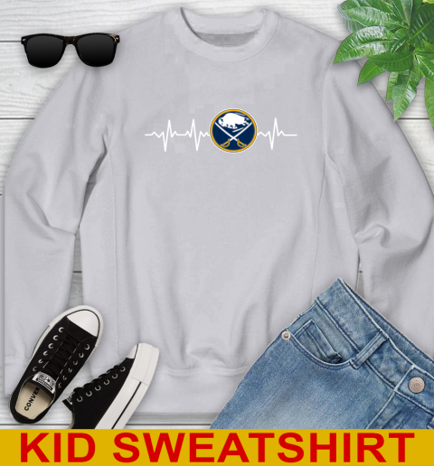 Buffalo Sabres NHL Hockey Heart Beat Shirt Youth Sweatshirt 3