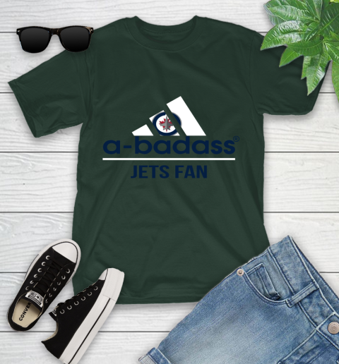NHL A Badass Winnipeg Jets Fan Adidas Hockey Sports Youth T-Shirt 6 NHL A Badass Winnipeg Jets Fan Adidas Hockey Sports Youth T-Shirt - Image 6
