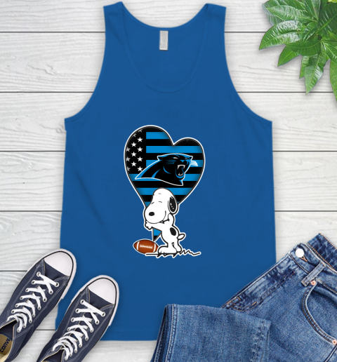 Carolina Panthers NFL Football The Peanuts Movie Adorable Snoopy Tank Top 5