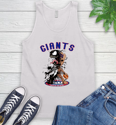 NFL New York Giants Football Venom Groot Guardians Of The Galaxy Tank Top