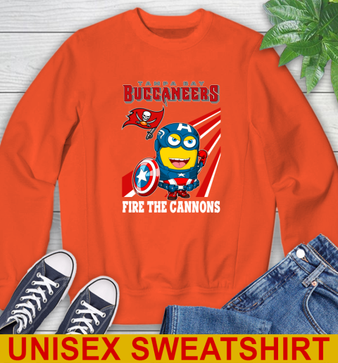 NFL Football Tampa Bay Buccaneers Captain America Marvel Avengers Minion Shirt Sweatshirt 3