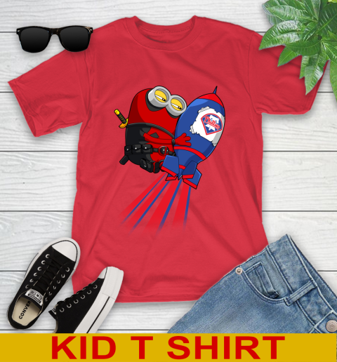 MLB Baseball Philadelphia Phillies Deadpool Minion Marvel Shirt Youth T-Shirt 11