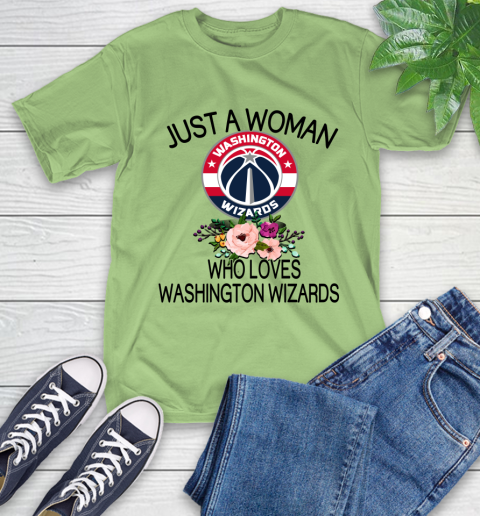 NBA Just A Woman Who Loves Washington Wizards Basketball Sports T-Shirt 9