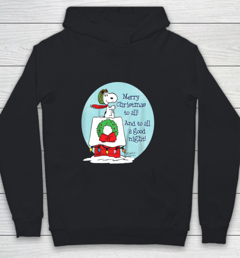 Peanuts Snoopy Merry Christmas and to all Good Night Youth Hoodie