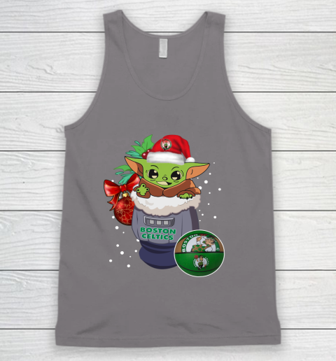 Boston Celtics Christmas Baby Yoda Star Wars Funny Happy NBA Tank Top 7