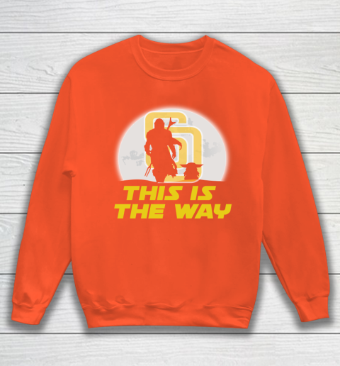 San Diego Padres MLB Baseball Star Wars Yoda And Mandalorian This Is The Way Sweatshirt 3