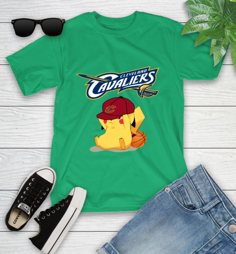 NBA Pikachu Basketball Sports Cleveland Cavaliers Youth T-Shirt 6