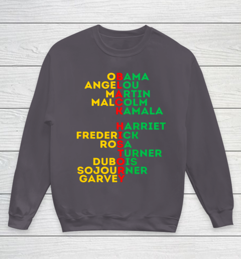 Black History Month Dream Like Leaders African American Love Youth Sweatshirt 5
