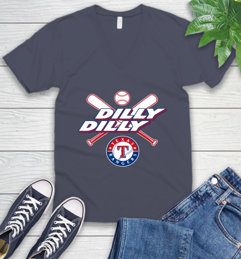 MLB Texas Rangers Dilly Dilly Baseball Sports V-Neck T-Shirt 9
