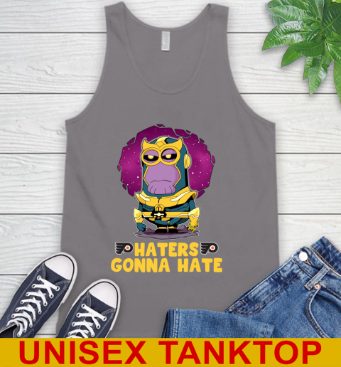 NHL Hockey Philadelphia Flyers Haters Gonna Hate Thanos Minion Marvel Shirt Tank Top - Image 8
