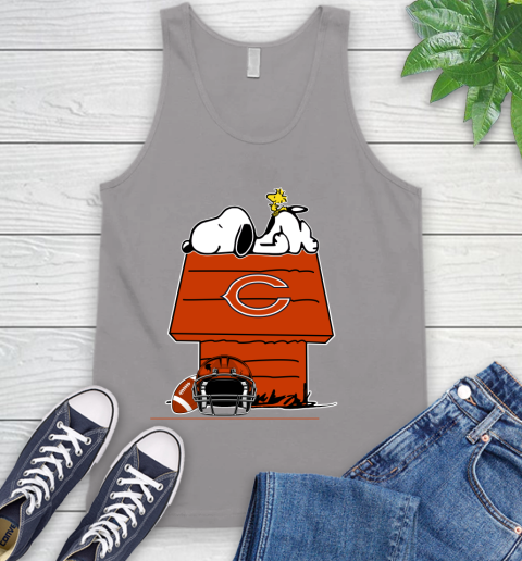 Chicago Bears NFL Football Snoopy Woodstock The Peanuts Movie Tank Top 4
