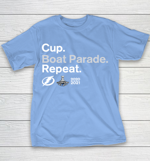 Cup Boat Parade Repeat Tampa bay Lightnings Stanley Hockey 2021 Youth T-Shirt 8