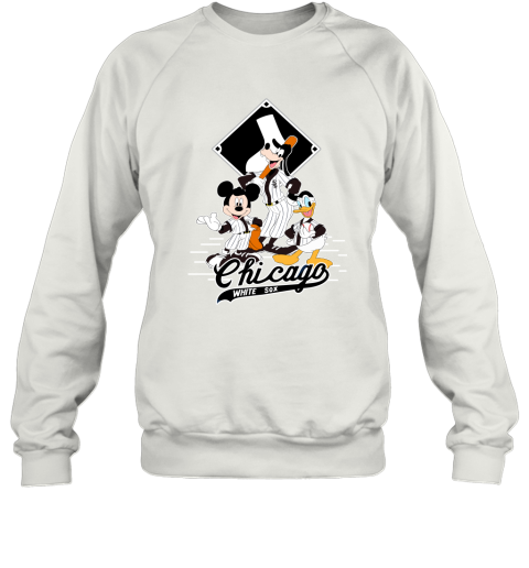 Chicago White Sox Mickey Donald And Goofy Baseball Sweatshirt