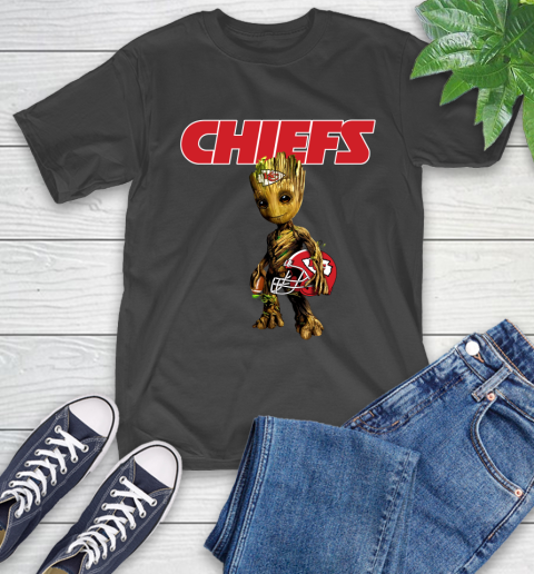 Kansas City Chiefs NFL Football Groot Marvel Guardians Of The Galaxy T-Shirt 2