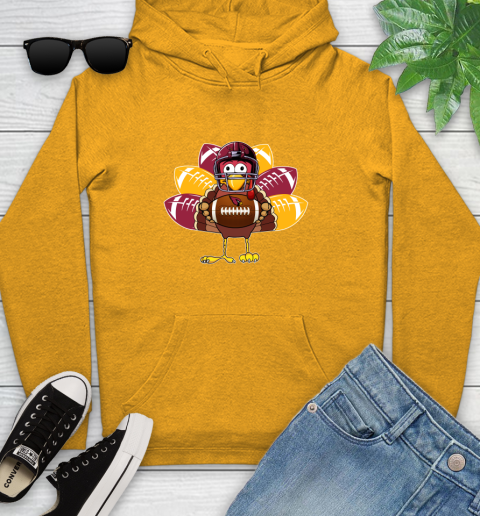 Arizona Cardinals Turkey Thanksgiving Day Youth Hoodie 3