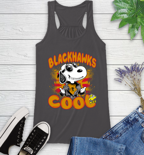NHL Hockey Chicago Blackhawks Cool Snoopy Shirt Racerback Tank 9