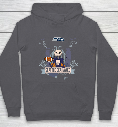 NFL Seattle Seahawks Football Jack Skellington Halloween Hoodie 4