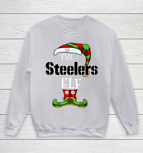 Pittsburgh Steelers Christmas ELF Funny NFL Youth Sweatshirt 3