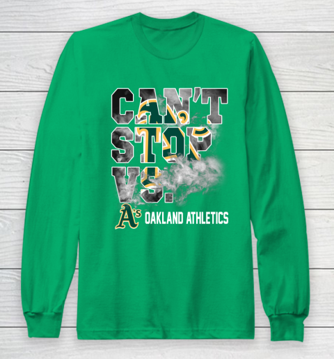 MLB Oakland Athletics Baseball Can't Stop Vs Athletics Long Sleeve T-Shirt 4