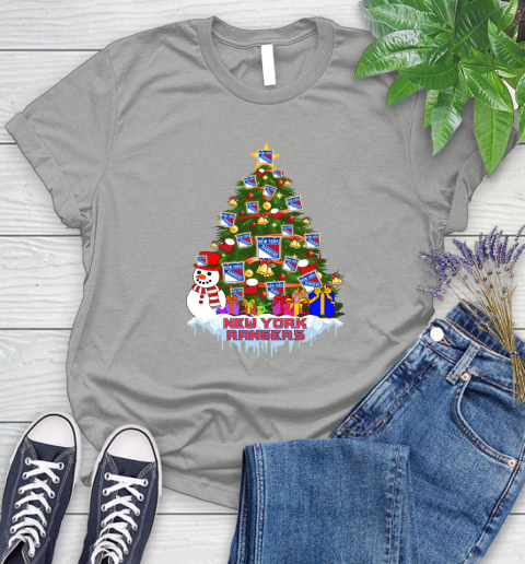 New York Rangers Merry Christmas NHL Hockey Sports Women's T-Shirt 10