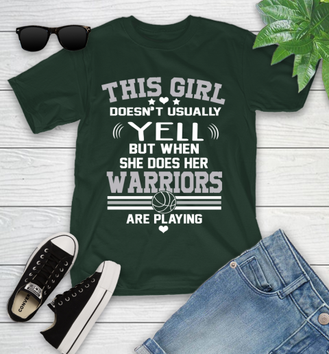 Golden State Warriors NBA Basketball I Yell When My Team Is Playing Youth T-Shirt 5