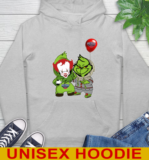 New Orleans Pelicans Baby Pennywise Grinch Christmas NBA Basketball Hoodie 6