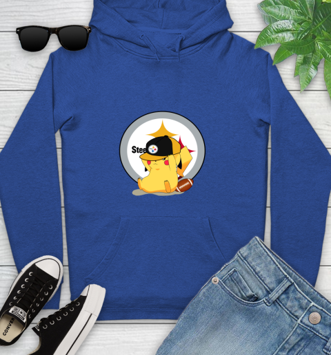NFL Pikachu Football Sports Pittsburgh Steelers Youth Hoodie 9