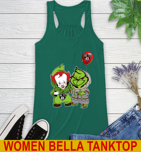 Brooklyn Nets Baby Pennywise Grinch Christmas NBA Basketball Racerback Tank 7