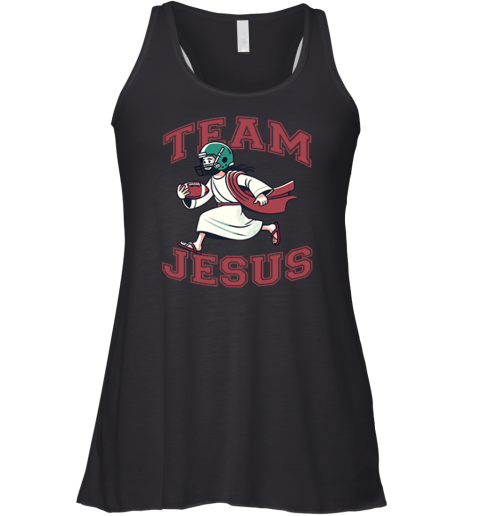 Team Jesus Football Lover Christian Faith Bible Racerback Tank
