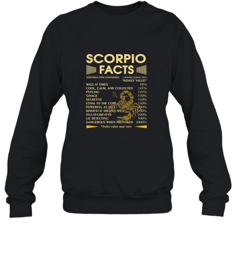 Zodiac Scorpio Facts Awesome Zodiac Sign Daily Value Sweatshirt