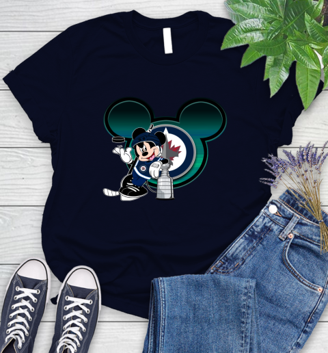 NHL Winnipeg Jets Stanley Cup Mickey Mouse Disney Hockey T Shirt Women's T-Shirt 3