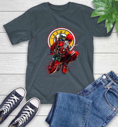 NBA Deadpool Marvel Comics Sports Basketball Indiana Pacers T-Shirt 9