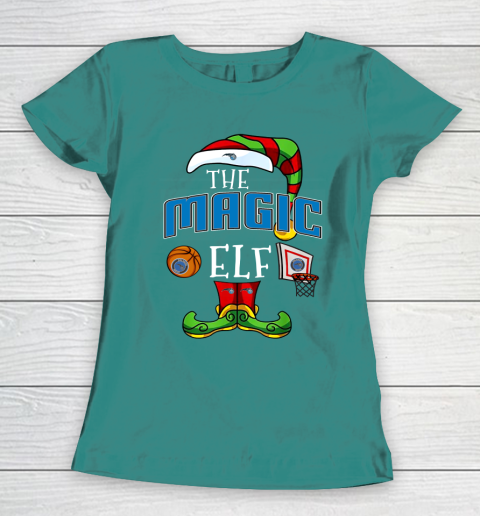 Orlando Magic Christmas ELF Funny NBA Women's T-Shirt 10