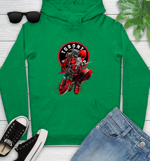 NBA Deadpool Marvel Comics Sports Basketball Toronto Raptors Youth Hoodie 7