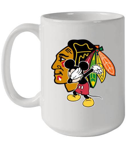 Chicago Blackhawks NHL Hockey Dabbing Mickey Disney Sports Ceramic Mug 15oz