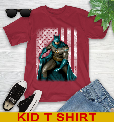 Miami Dolphins NFL Football Batman DC American Flag Shirt Youth T-Shirt 12