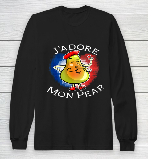 Funny J Adore Mon Pear Graphic For Papa On Fathers Day Pun Long Sleeve T-Shirt