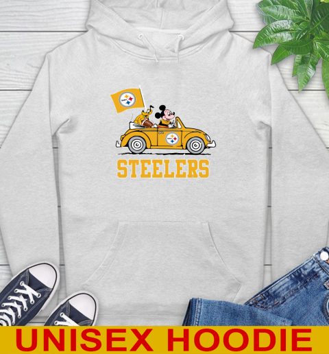 NFL Football Pittsburgh Steelers Pluto Mickey Driving Disney Shirt Hoodie
