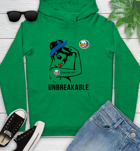 NHL New York Islanders Girl Unbreakable Hockey Sports Youth Hoodie 5