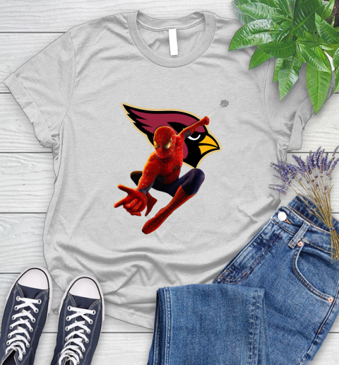 NFL Spider Man Avengers Endgame Football Arizona Cardinals Women's T-Shirt