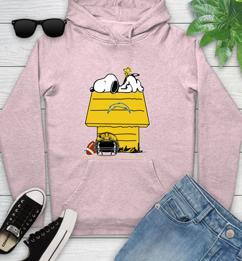 Los Angeles Chargers NFL Football Snoopy Woodstock The Peanuts Movie Youth Hoodie 10