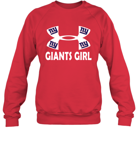 NFL New York Giants Girl Under Armour Football Sports umWQnEMCJxt sweatshirt 35 95 151514 front red