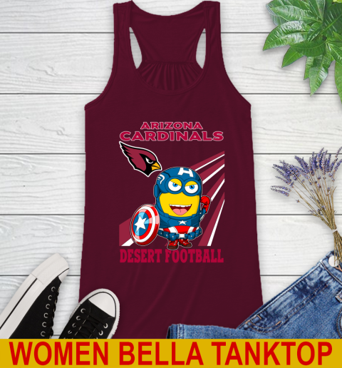 NFL Football Arizona Cardinals Captain America Marvel Avengers Minion Shirt Racerback Tank 2