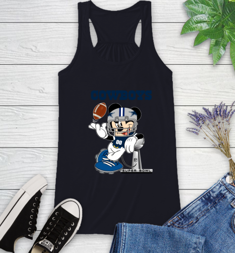 NFL Dallas Cowboys Mickey Mouse Disney Super Bowl Football T Shirt Racerback Tank 10