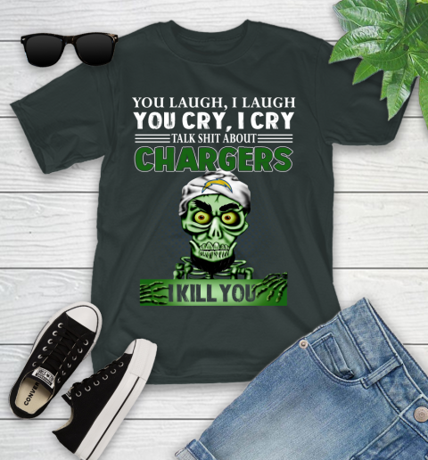 NFL Talk Shit About Los Angeles Chargers I Kill You Achmed The Dead Terrorist Jeffrey Dunham Football Youth T-Shirt 6